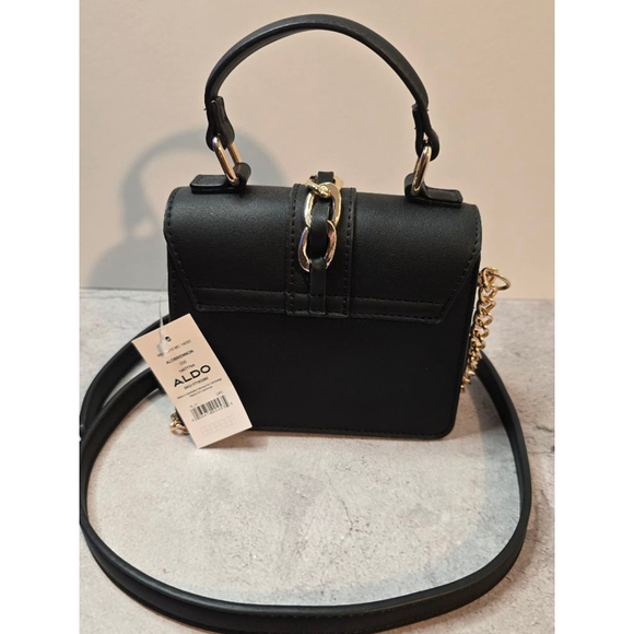 Aldo Black/Gold Studded Mini Crossbody - Picture 2 of 4